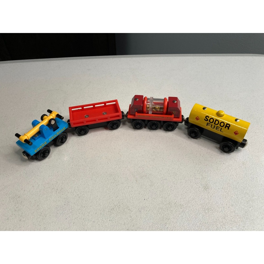 Vintage Sodor Fuel Gold Sifting HandCar Cargo Thomas and Friends Wooden Railway